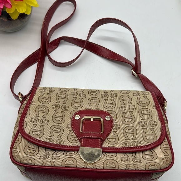 Etienne Angier Red Tan Shoulder Bag MCB7249K - Picture 2 of 12